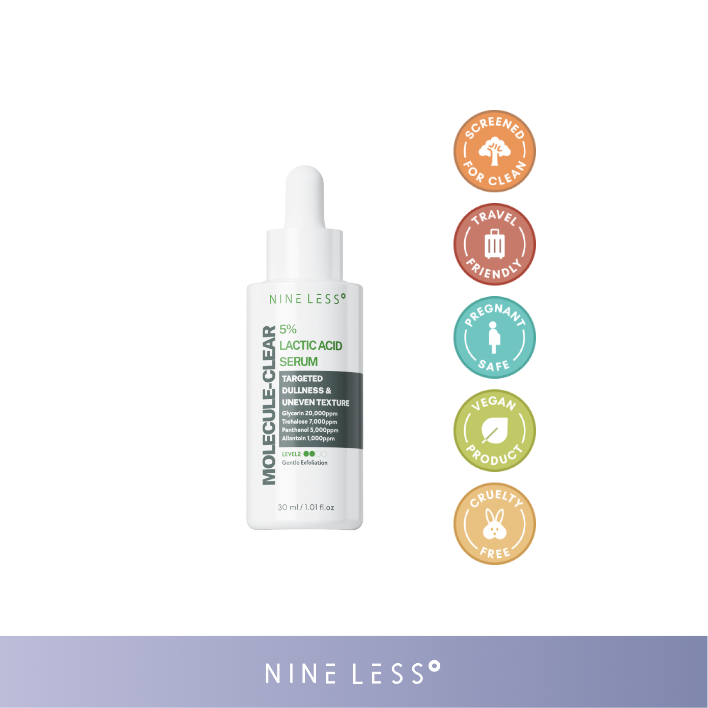 NINELESS Molecule-Clear 5% Lactic Acid Serum 30ml