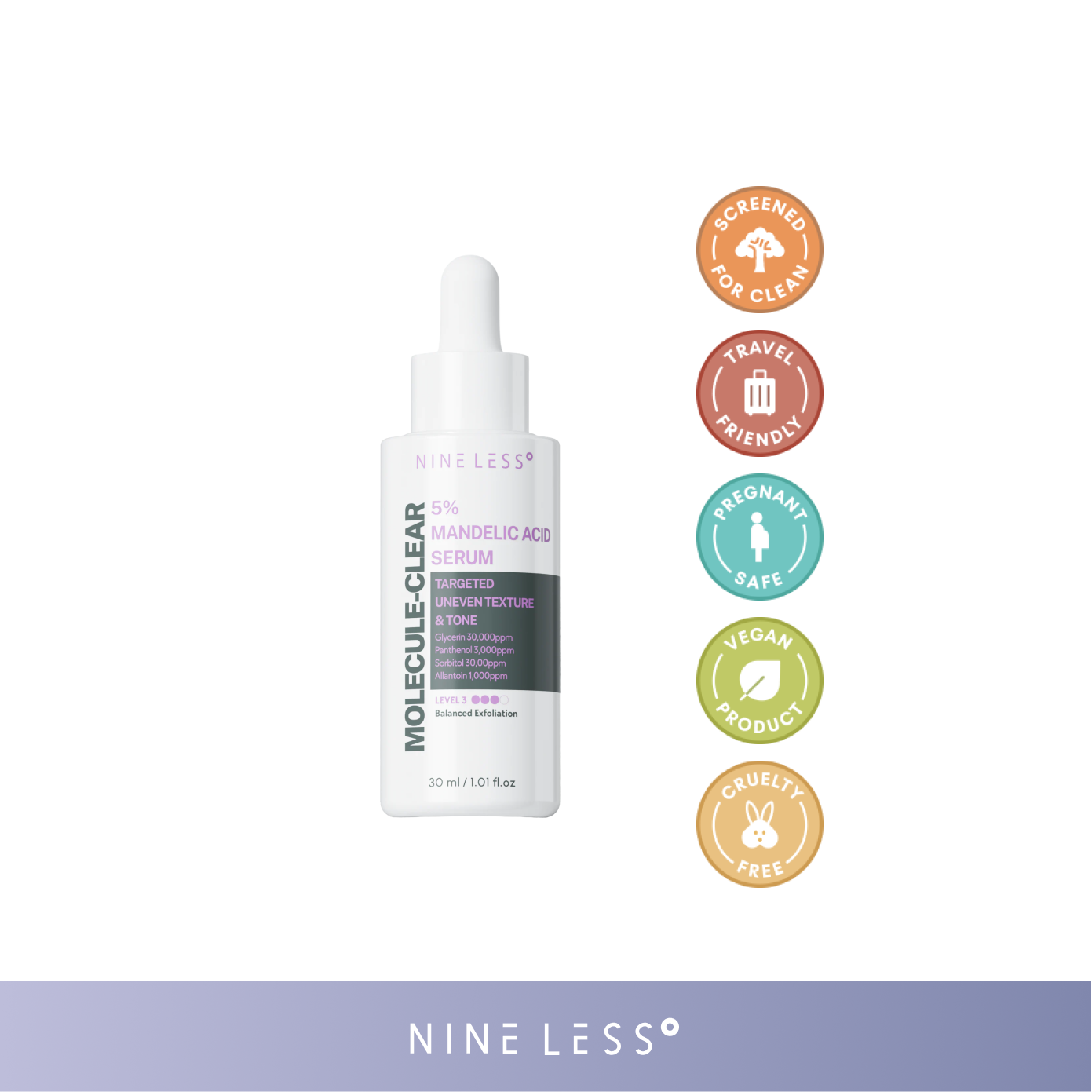 NINELESS Molecule-Clear 5% Mandelic Acid Serum 30ml