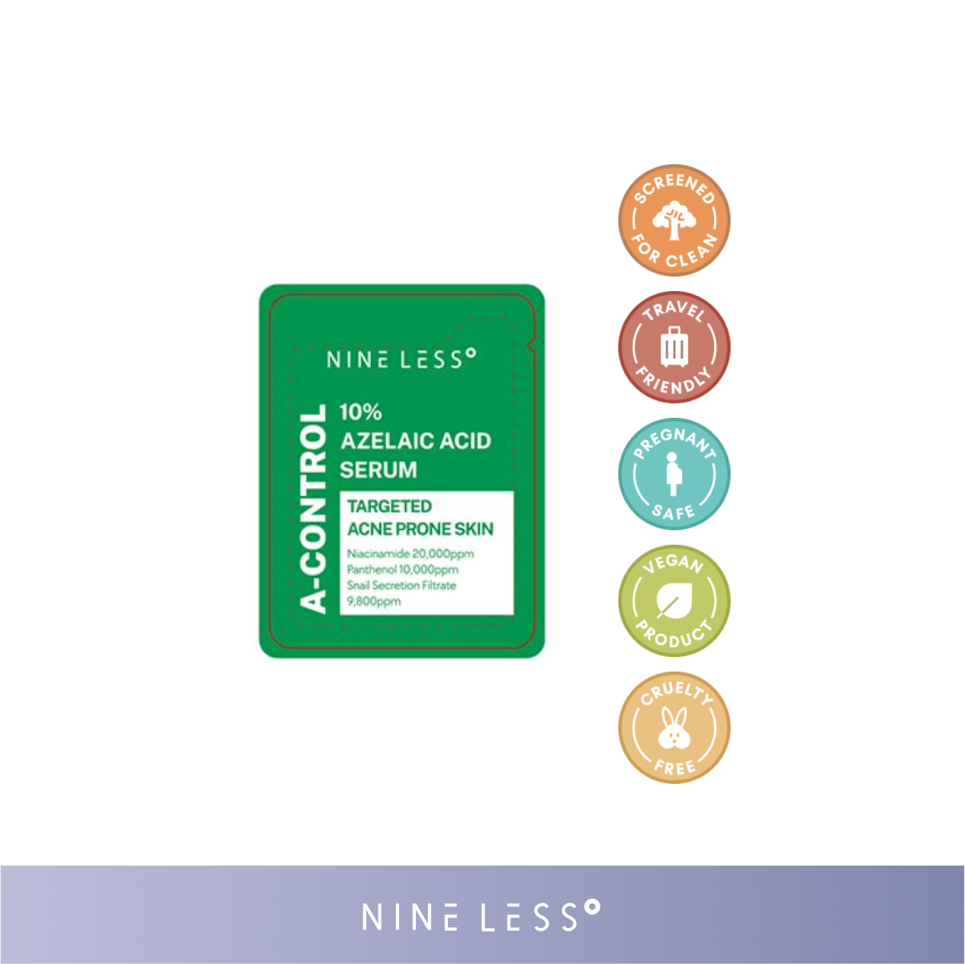 NINELESS (SAMPLE) A-Control 10% Azelaic Acid Serum 2mL