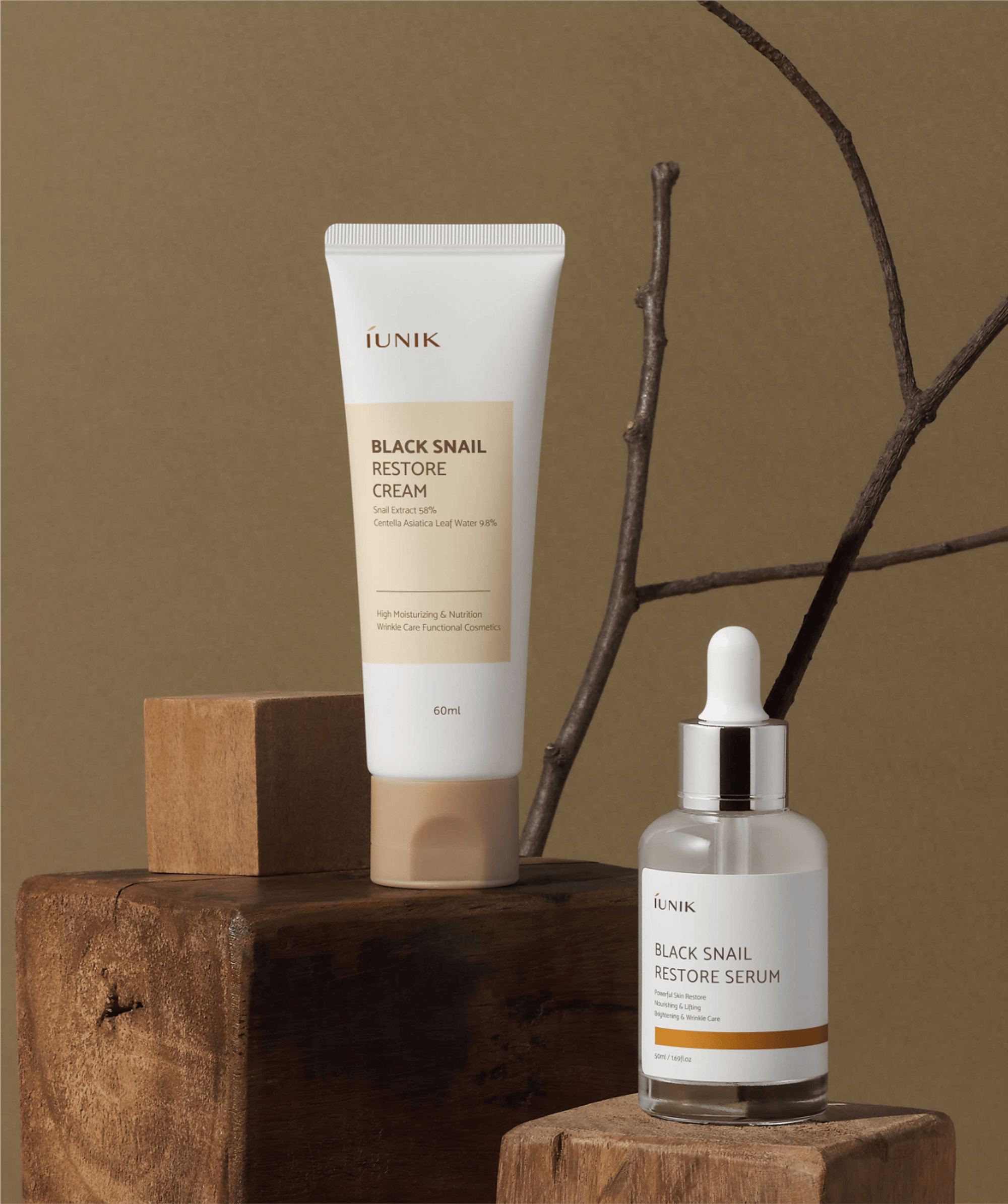 Iunik Moisturizer IUNIK Black Snail Restore Cream 60ml
