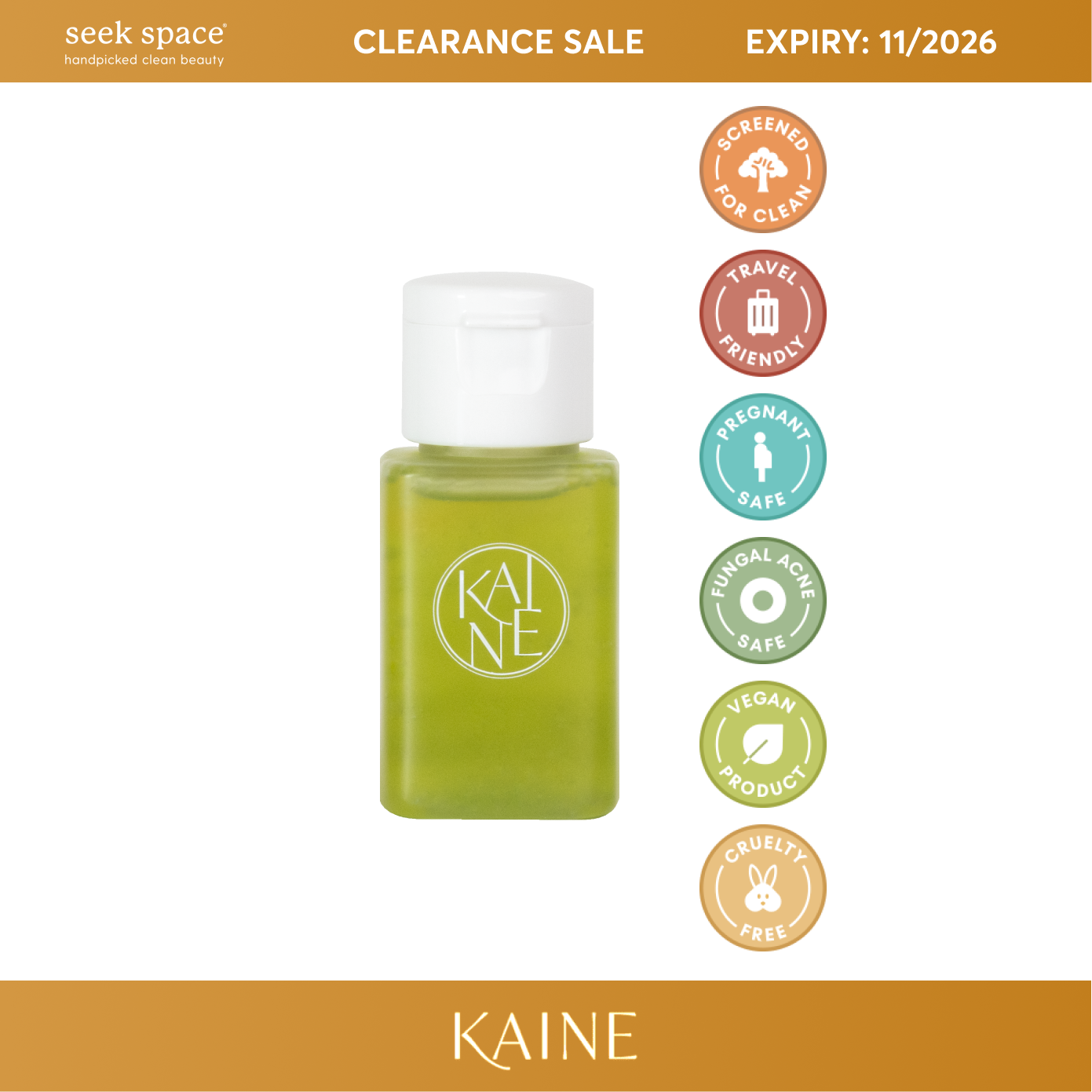 CLEARANCE KAINE (MINI) Rosemary Relief Gel Cleanser 30ml[EXP.11/2026]