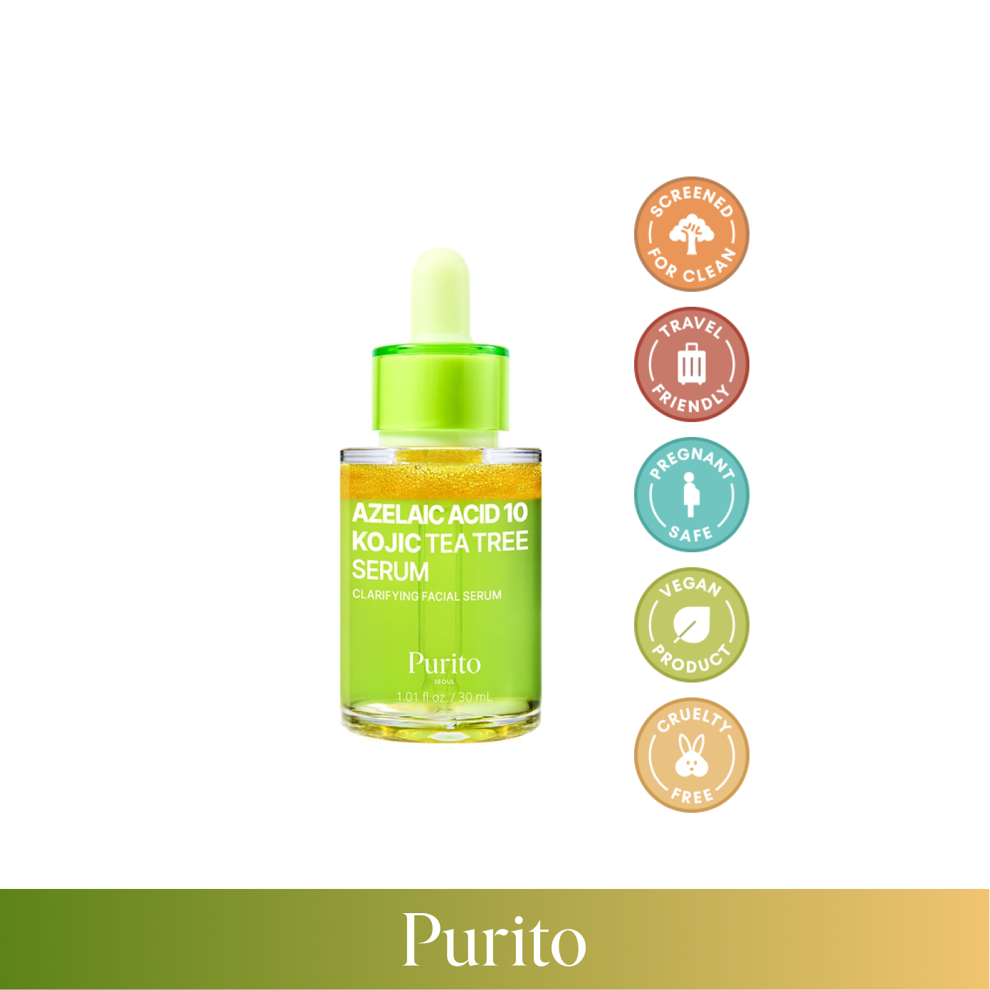 PURITO Azelaic Acid 10 Kojic Tea Tree Serum 30ml