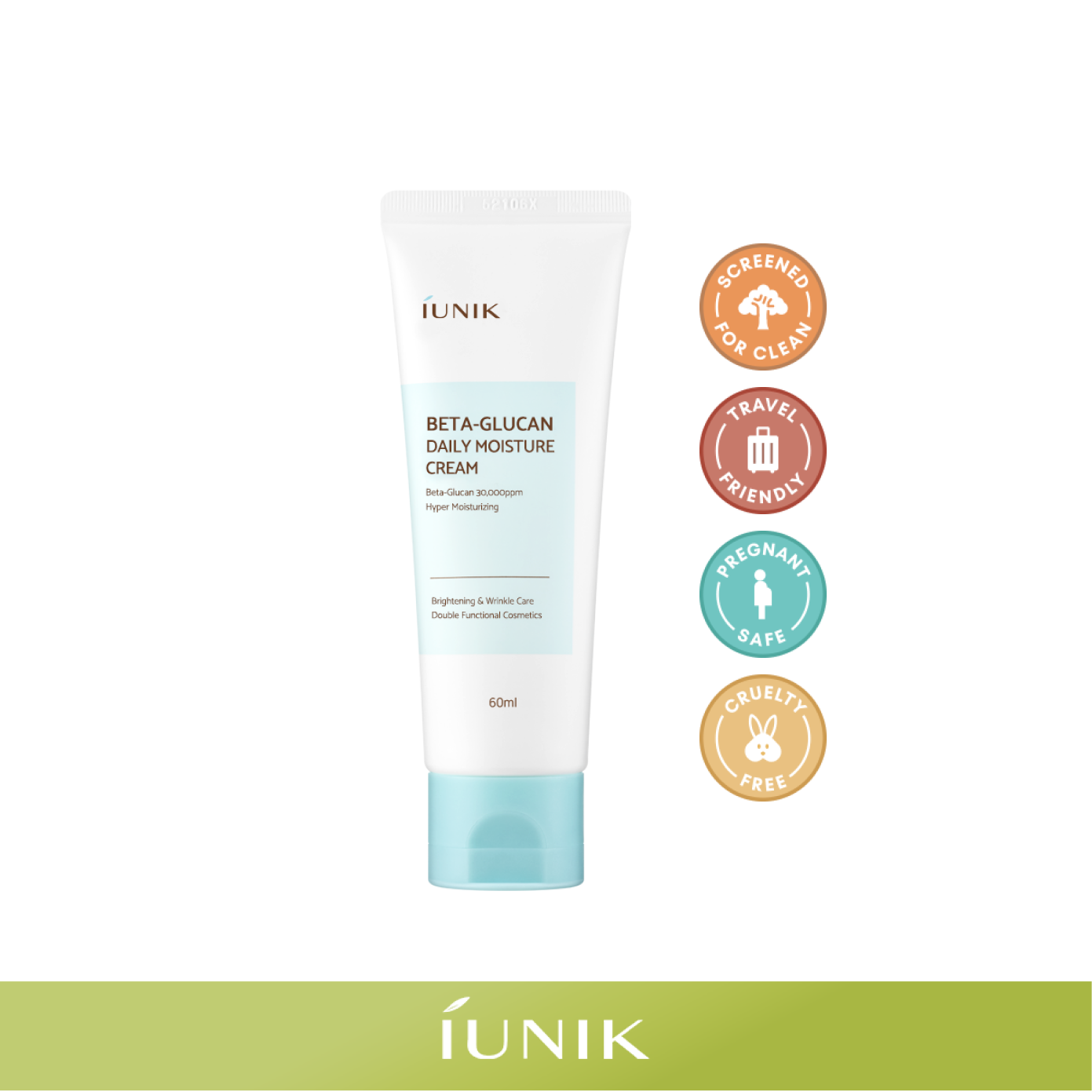 IUNIK Beta Glucan Daily Moisture Cream 60mL