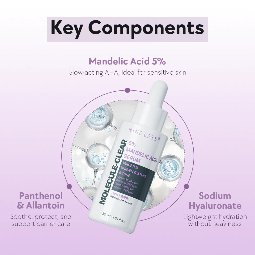 NINELESS Molecule-Clear 5% Mandelic Acid Serum 30ml