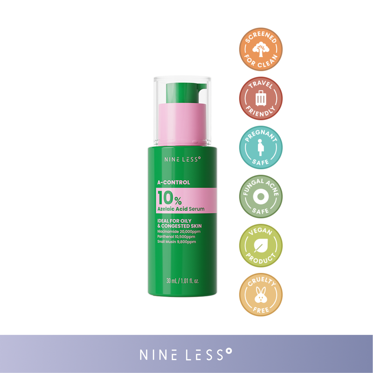 NINELESS A-Control 10% Azelaic Acid Serum 30mL