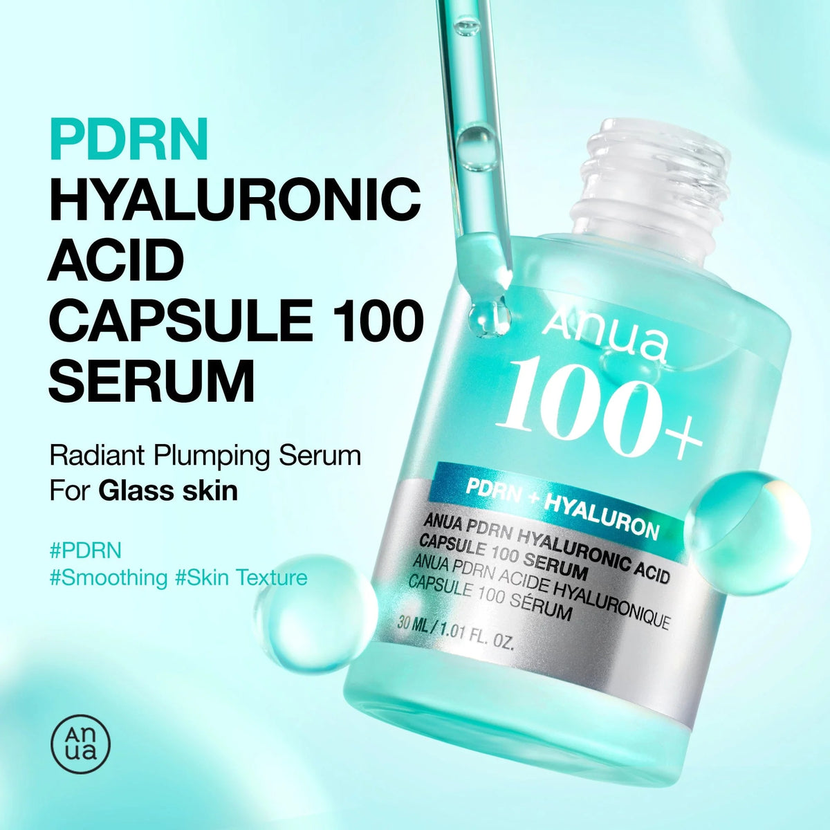 ANUA PDRN Hyaluronic Acid Capsule 100 Serum 30mL