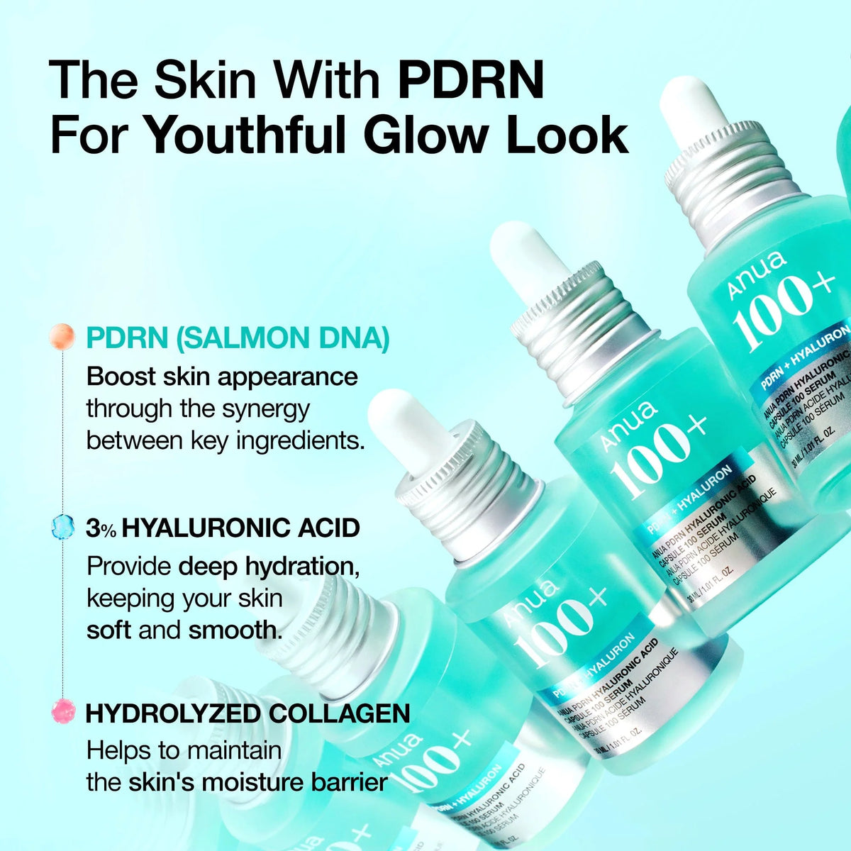 ANUA PDRN Hyaluronic Acid Capsule 100 Serum 30mL