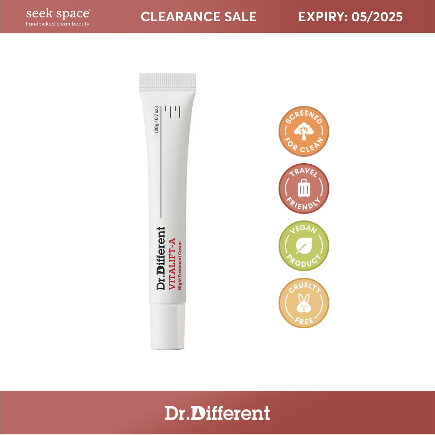 Dr Different Serum CLEARANCE Dr. Different Vitalift - A (Retinal 0.05%) 20g [EXP. 05/2025]